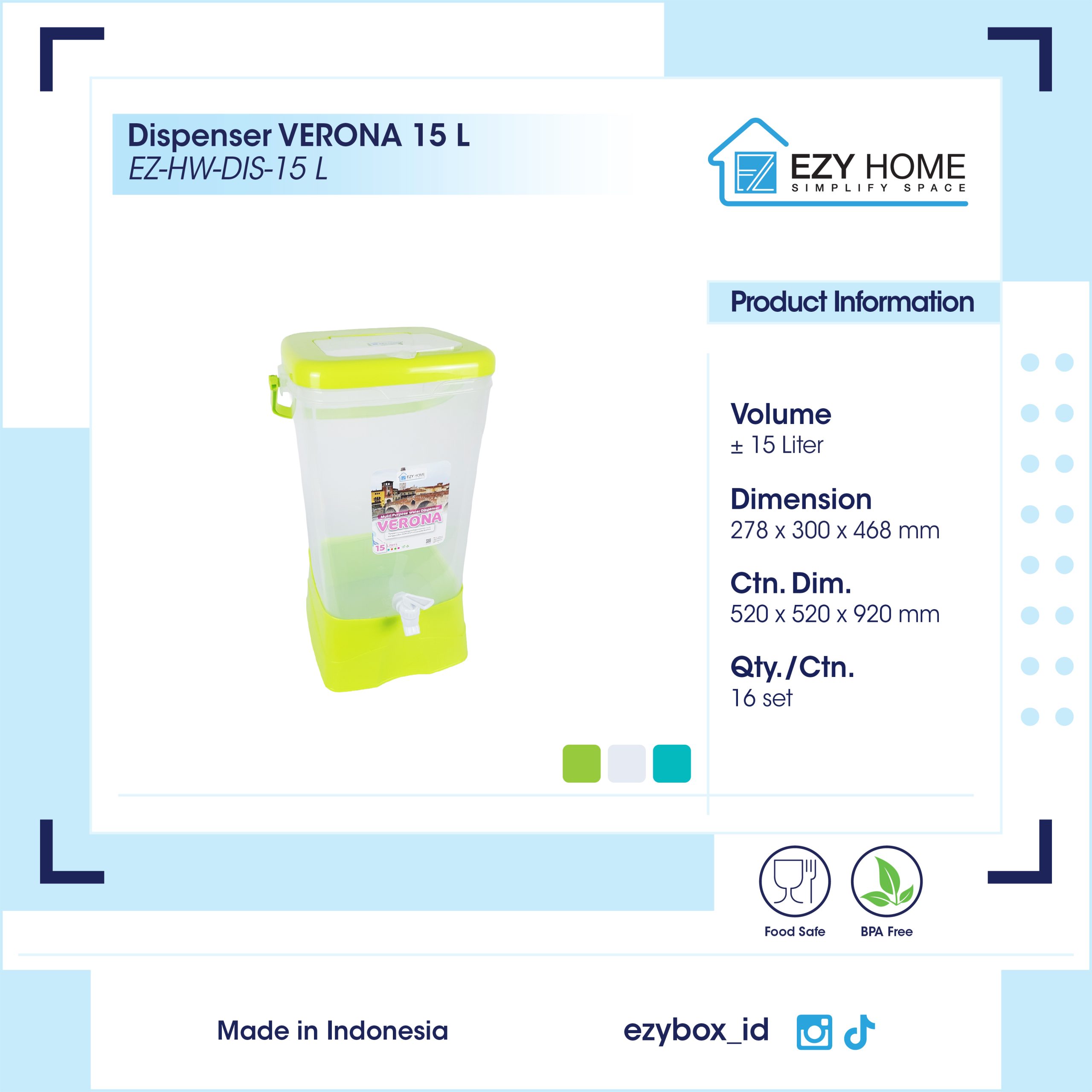 Dispenser VERONA 15 L