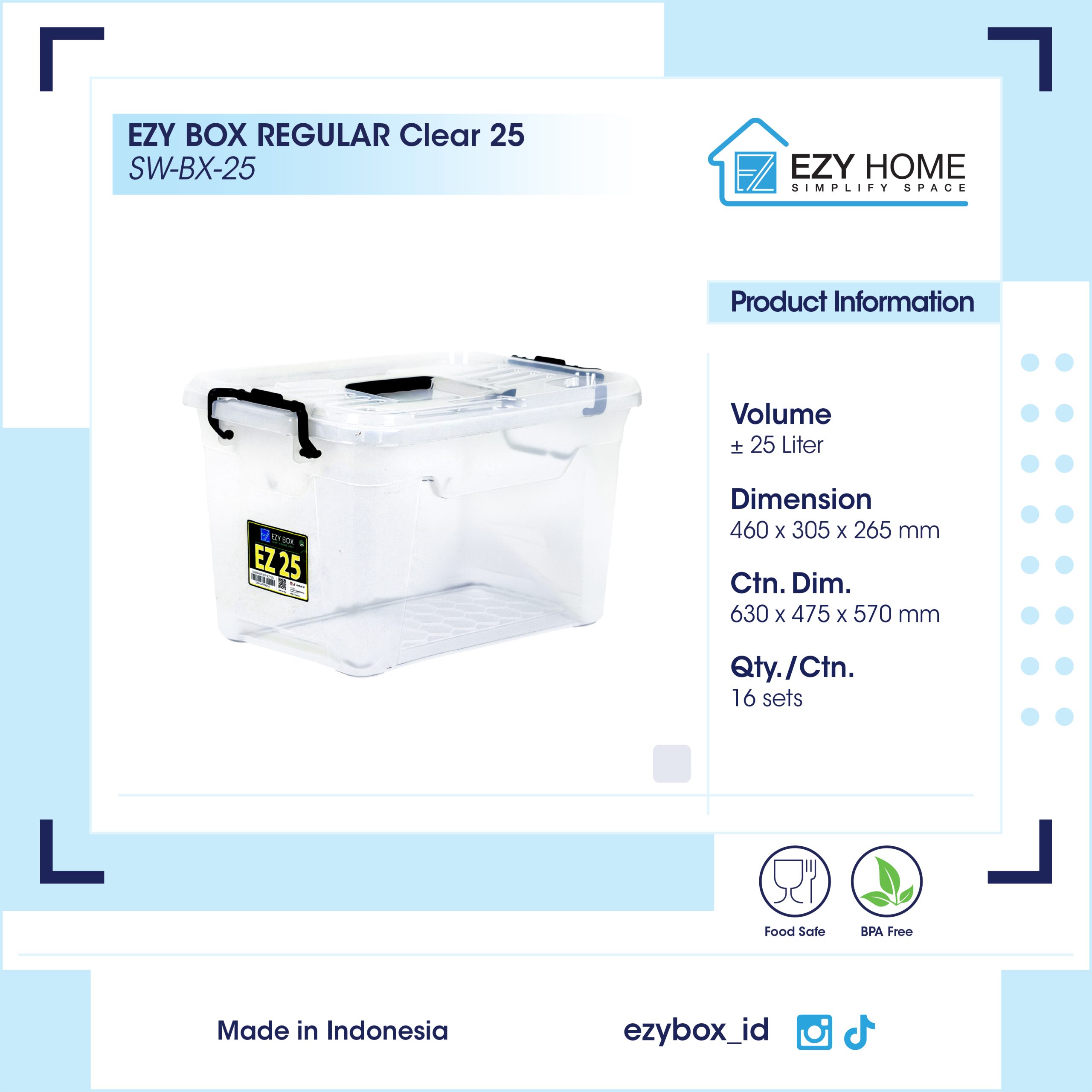 EZY BOX REGULAR Clear 25