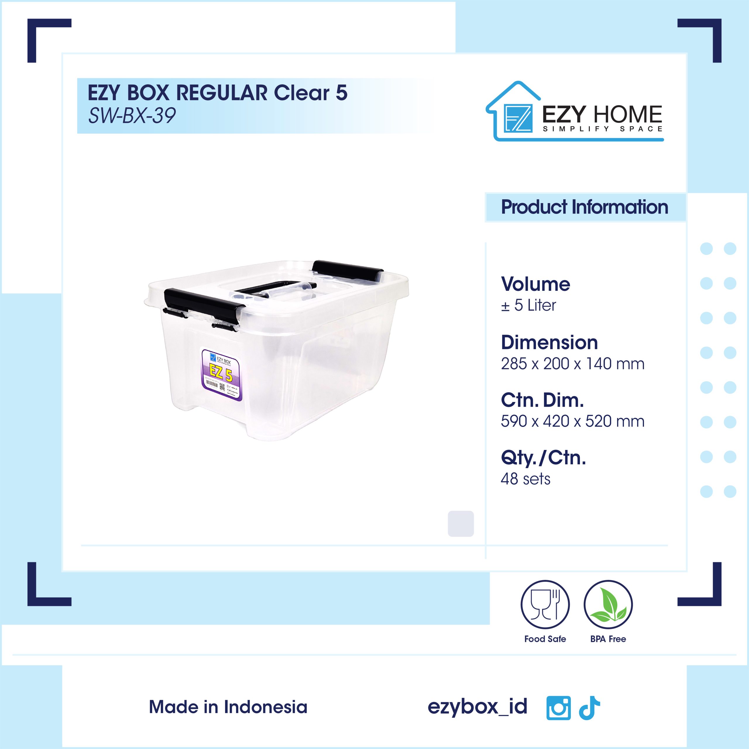 EZY BOX REGULAR Clear 5