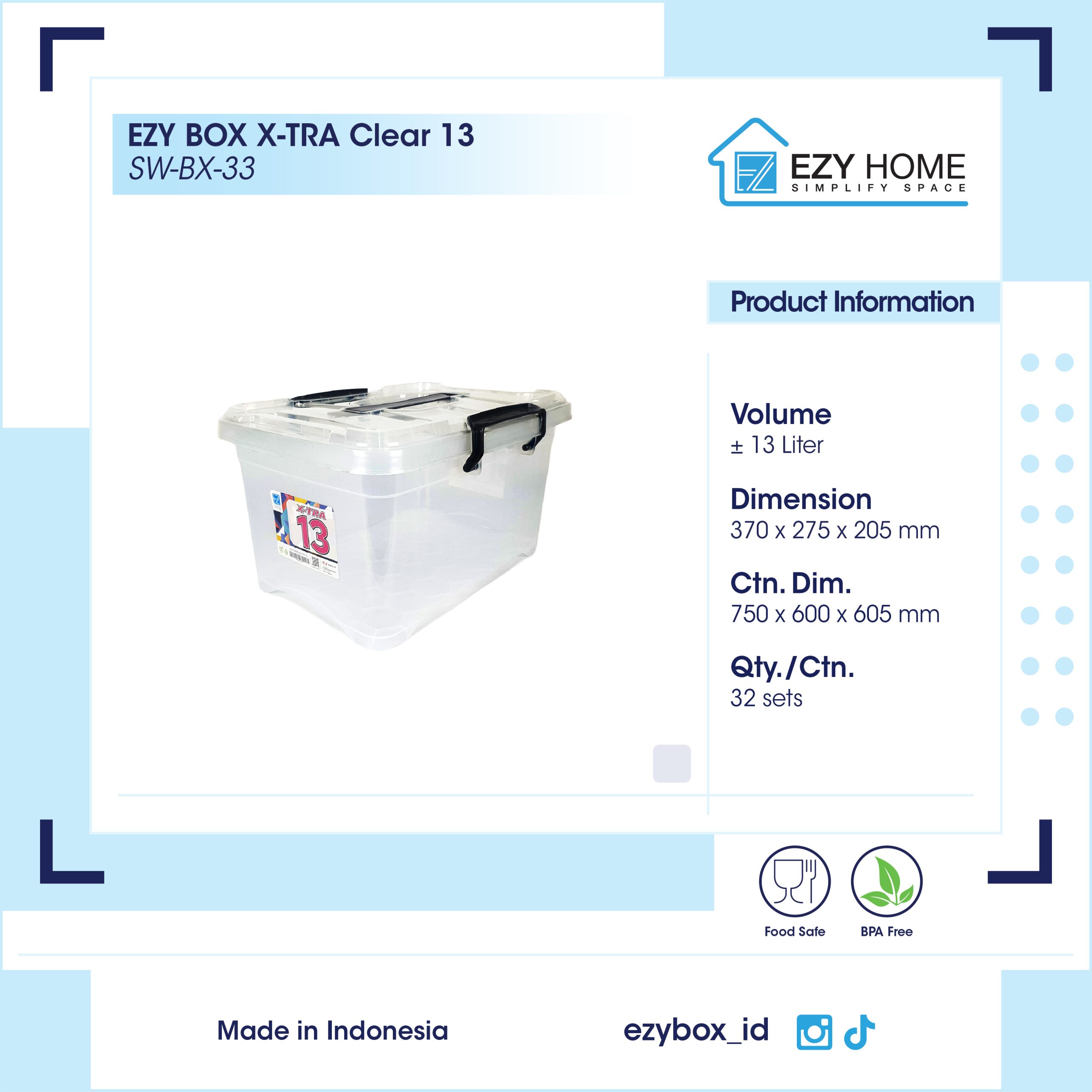 EZY BOX X-TRA Clear 13