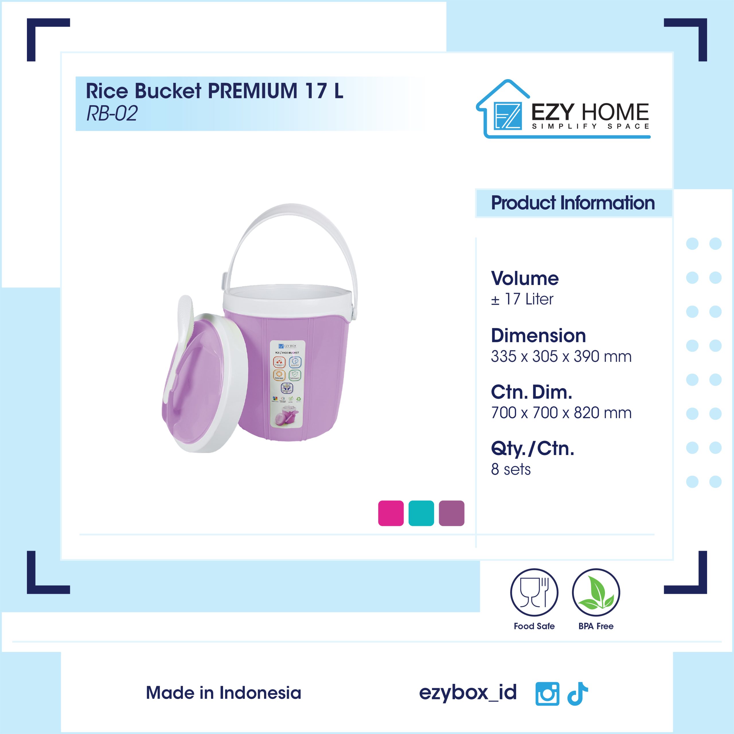 Rice Bucket PREMIUM 17 L