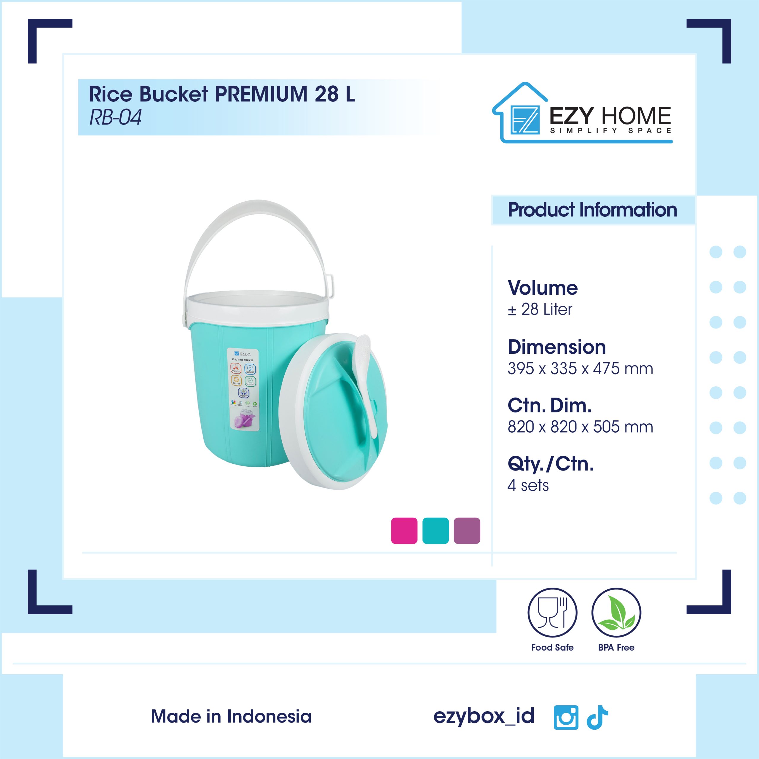 Rice Bucket PREMIUM 28 L