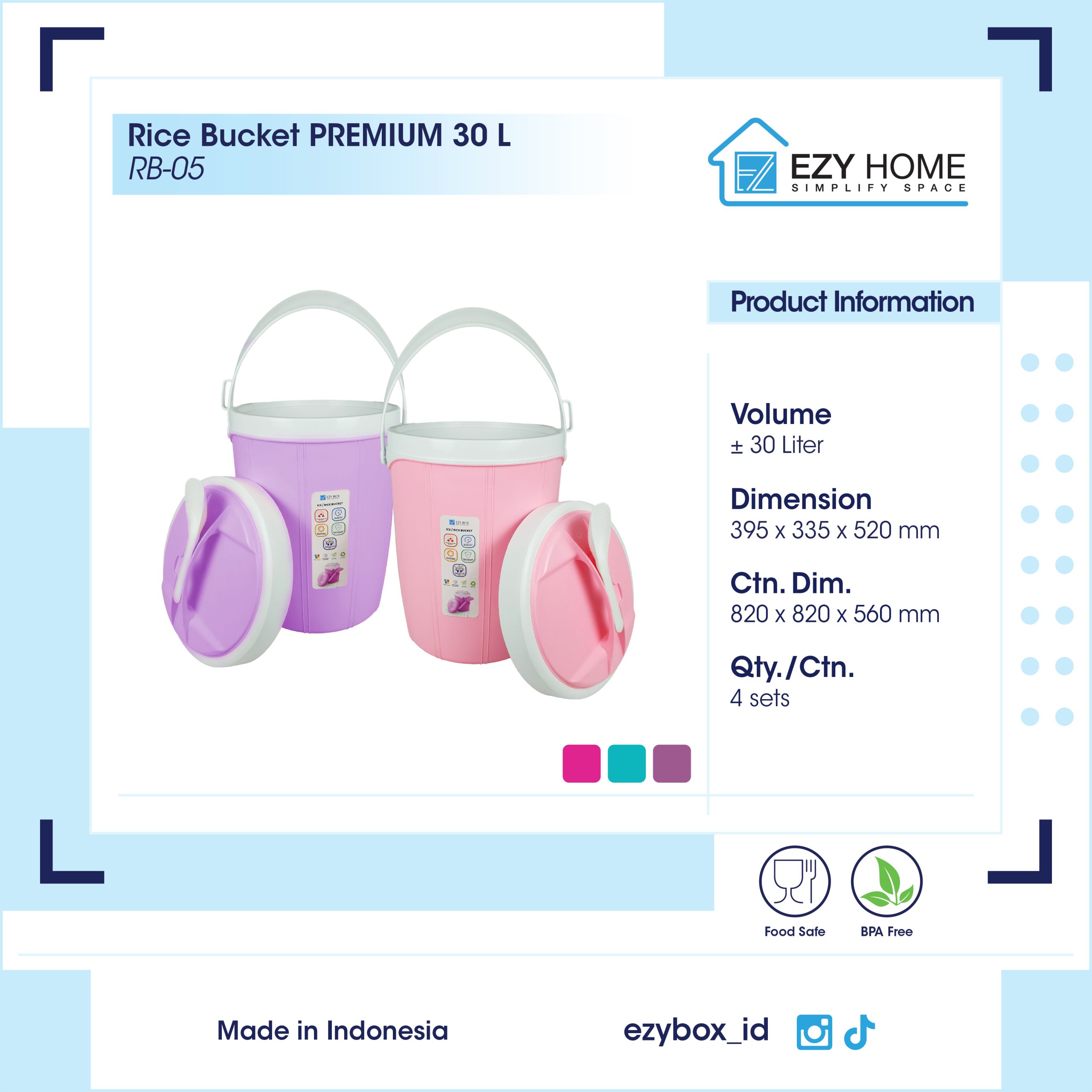 Rice Bucket PREMIUM 30 L