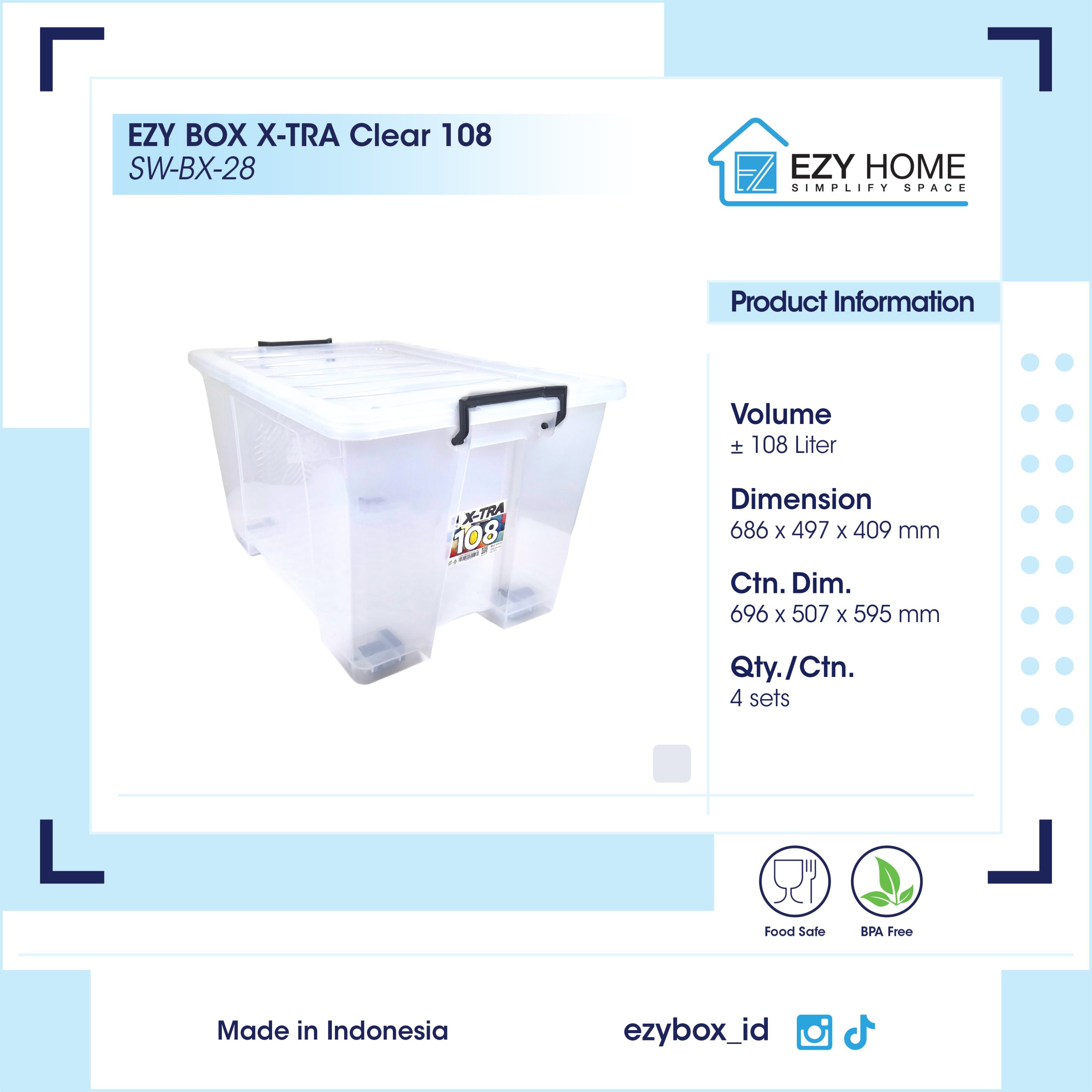 EZY BOX X-TRA Clear 108