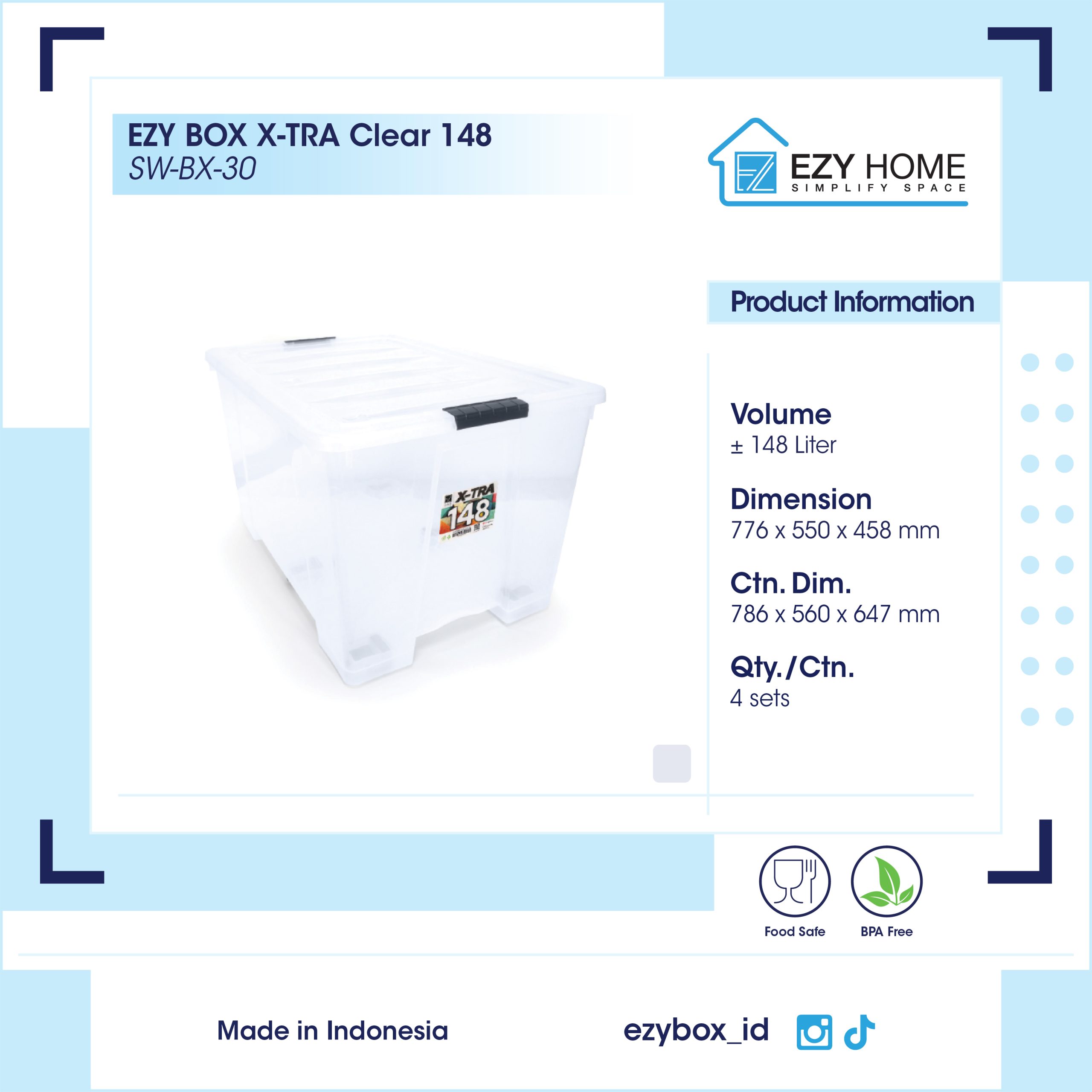 EZY BOX X-TRA Clear 148