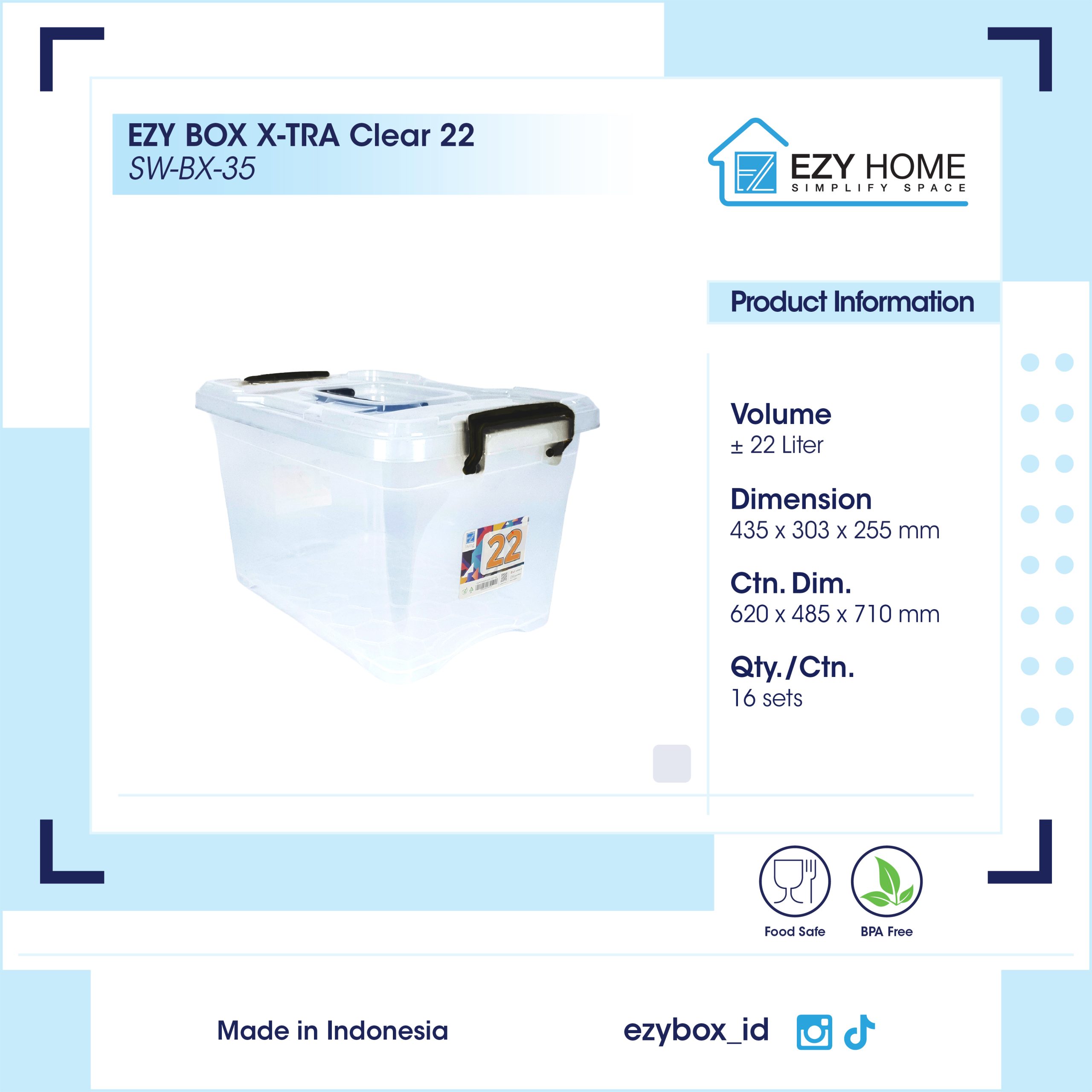 EZY BOX X-TRA Clear 22