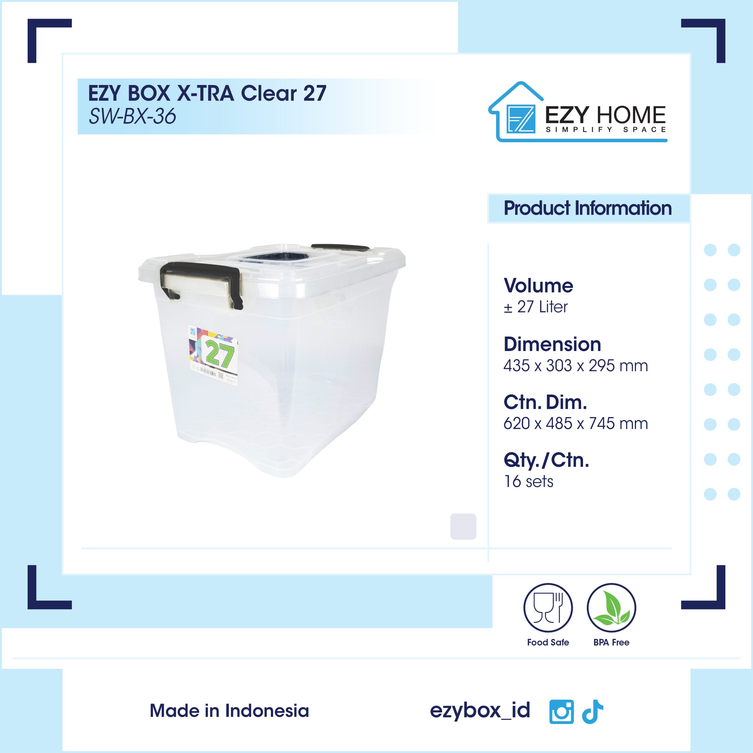 EZY BOX X-TRA Clear 27