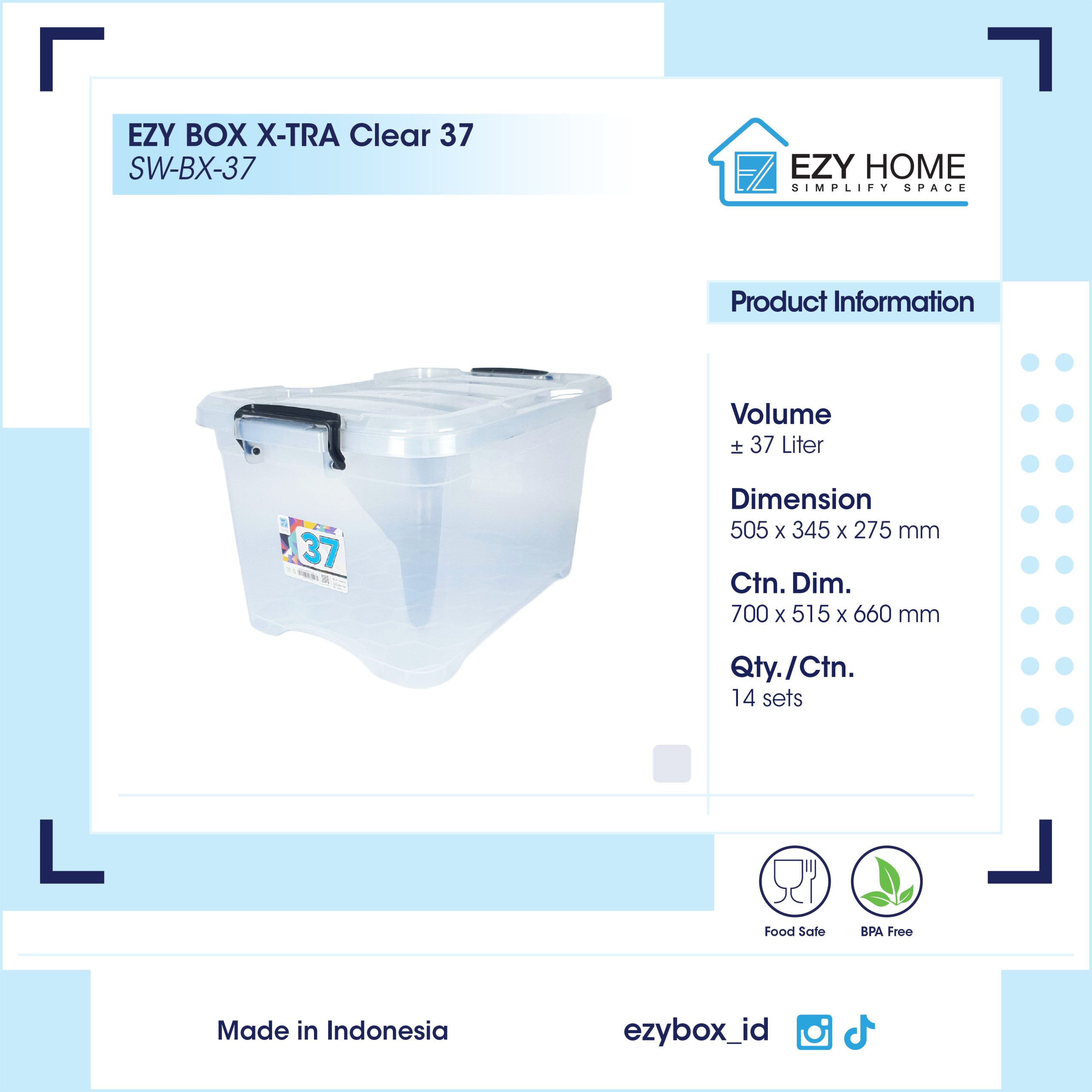 EZY BOX X-TRA Clear 37