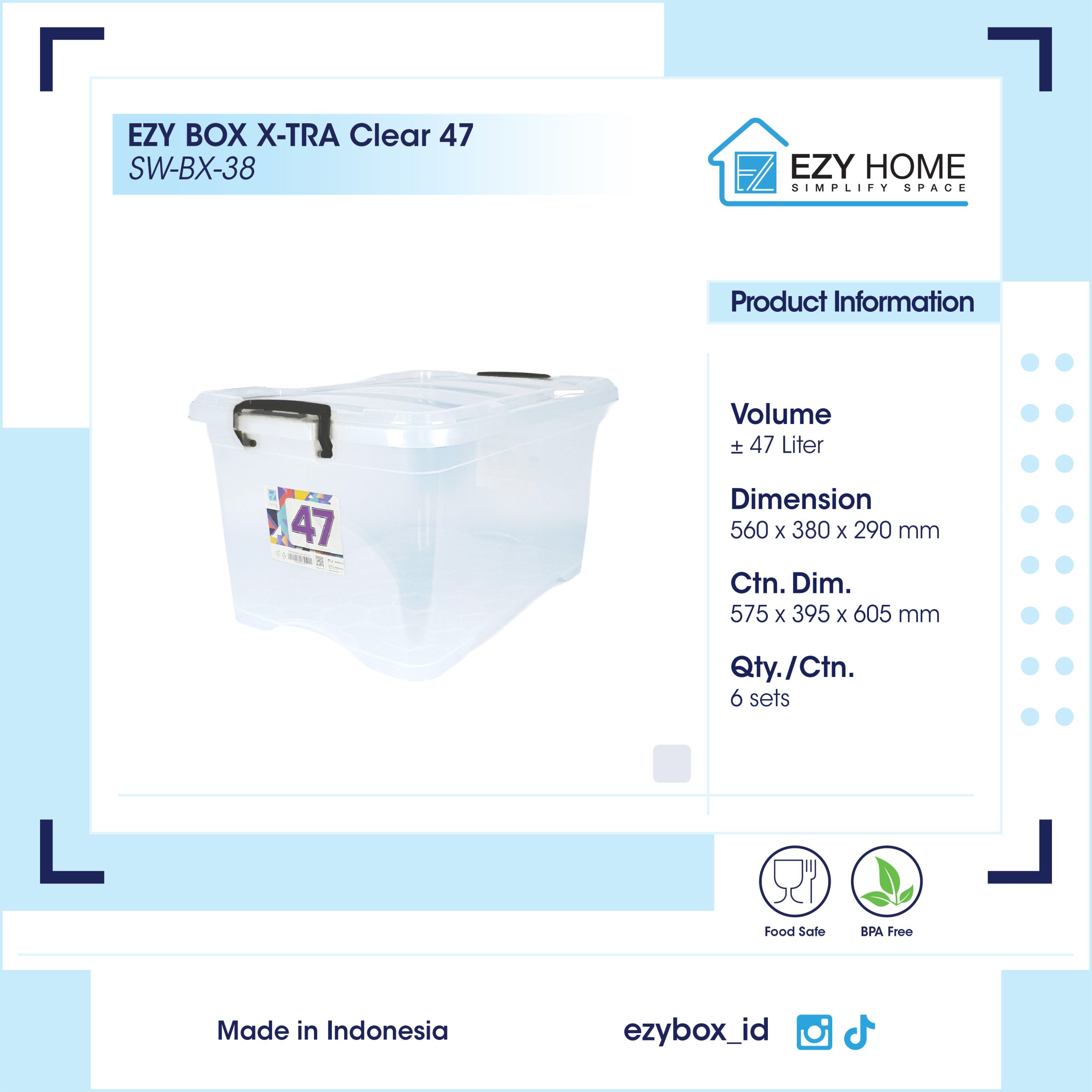 EZY BOX X-TRA Clear 47