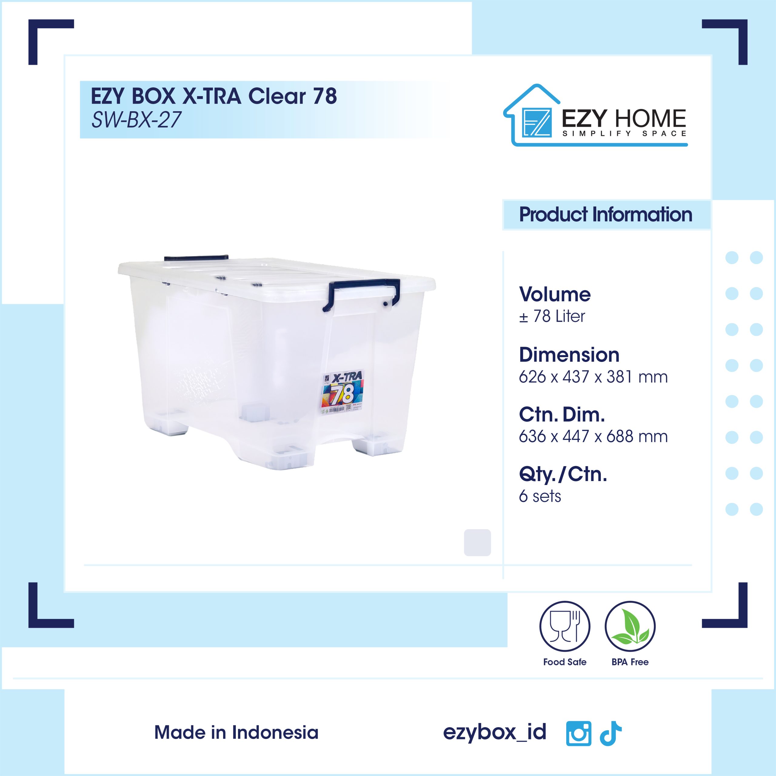 EZY BOX X-TRA Clear 78